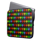 Invasion der mehrfarbigen Nano-Bots Laptopschutzhülle (Vorderseite Links)