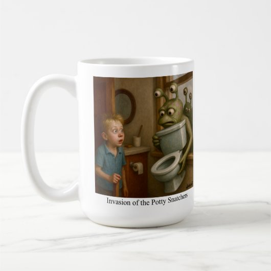 Invasion der Potty Snatchers Kaffeetasse (Links)