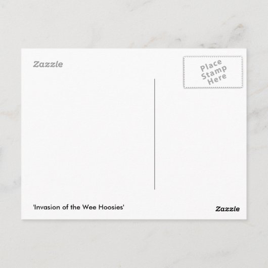 Invasion der Unkrautsamen Postkarte (Rückseite)