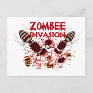 Invasion der Zombien Postkarte