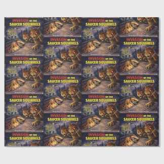 Invasion of the Saucer Squirrels Geschenkpapier