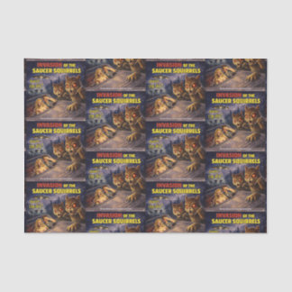 Invasion of the Saucer Squirrels Seidenpapier