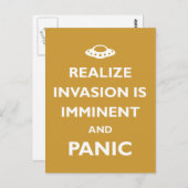 Invasion steht unmittelbar bevor postkarte (Vorne/Hinten)