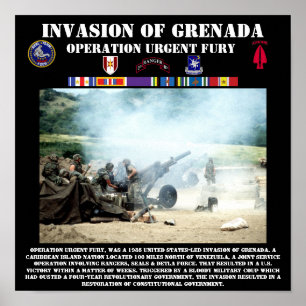Invasion von Grenada-Druck Poster
