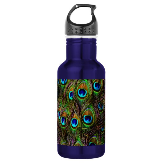 Invasion von PfauenFedern - Trinkflasche (Vorderseite)