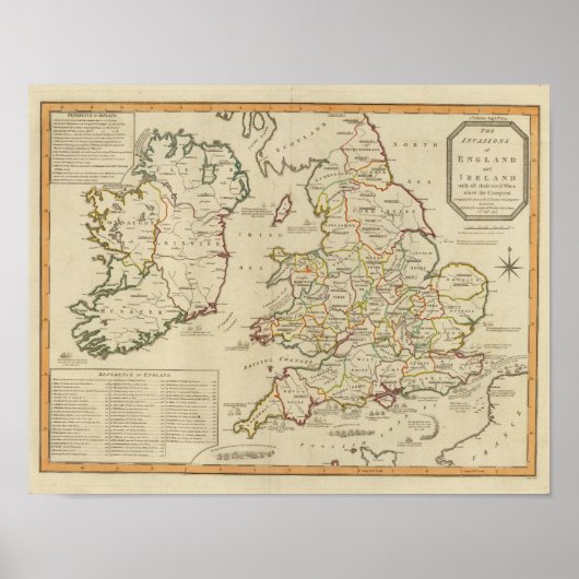 Invasionen England, Irland Poster (Vorne)
