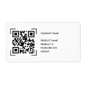 Inventar-QR-Code-Scan | Geschäftslogo-Etikett (Vorne)