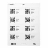 Inventar-QR-Code-Scan | Geschäftslogo-Etikett (Vorne)