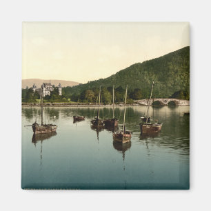 Inverary Schloss und Brücke, Schottland Magnet