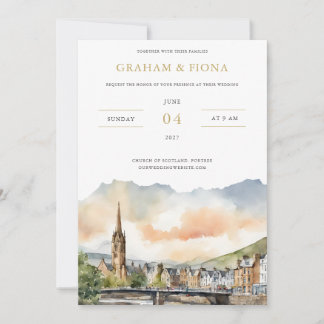 Inverness-Aquarell-Einladung Einladung
