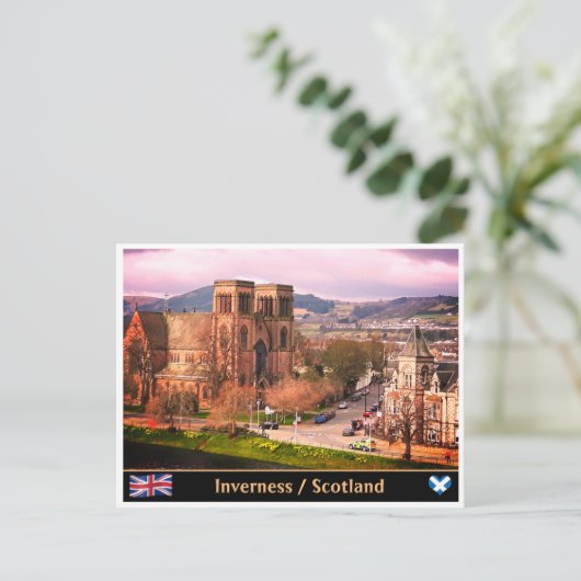 Inverness & Cathedral, schottische Highlands-Haupt Postkarte (Stehend Vorderseite)