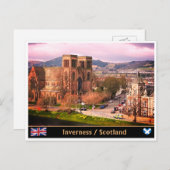 Inverness & Cathedral, schottische Highlands-Haupt Postkarte (Vorne/Hinten)