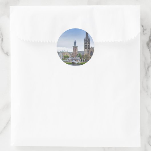 Inverness Runder Aufkleber (Tasche)