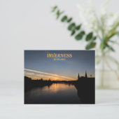 Inverness, Schottland, britischer Sonnenuntergang Postkarte (Stehend Vorderseite)