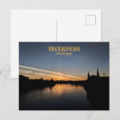 Inverness, Schottland, britischer Sonnenuntergang Postkarte (Vorne/Hinten)
