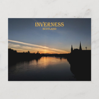 Inverness, Schottland, britischer Sonnenuntergang Postkarte