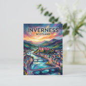 Inverness Schottland Postkarte (Stehend Vorderseite)