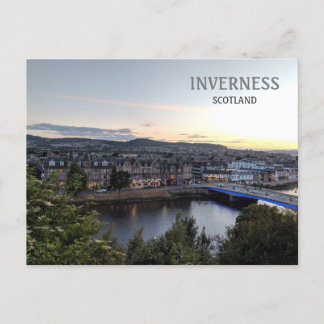 Inverness, Schottland, UK City view Postkarte