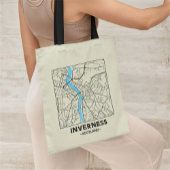 Inverness, Scotland City Map Tote Bag Tragetasche