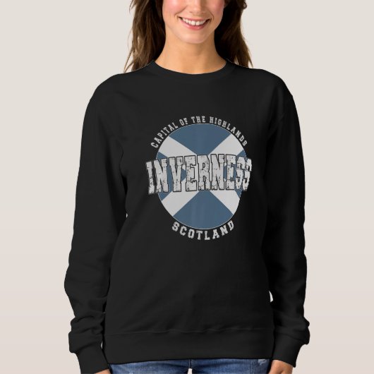 Inverness Scotland Vintage Scottish flag Sweatshirt (Vorderseite)