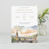 Inverness Watercolor Invitation Einladung (Stehend Vorderseite)