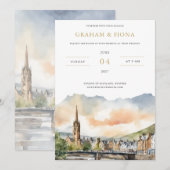 Inverness Watercolor Invitation Einladung (Vorne/Hinten)