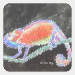 Inverse Chameleon Quadratischer Aufkleber