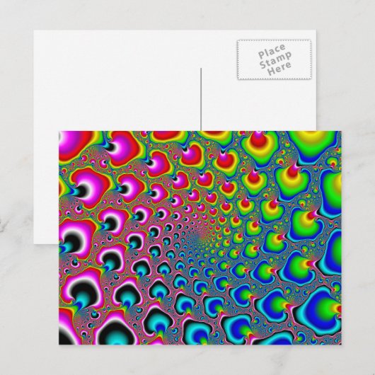 Inverse Spirale Postkarte (Vorne/Hinten)