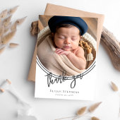 Inverted Arch Thank You 3 Photo Birth Announcement Einladung