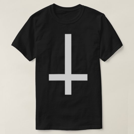 Inverted Cross Satan Lucifer Demon Fun T Decent T-Shirt (Design vorne)