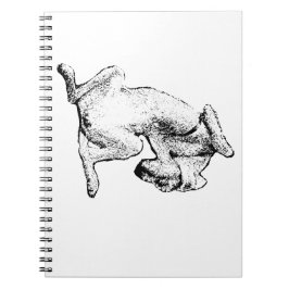 Inverted Inspiration – Dog Line Art Notebook Notizblock