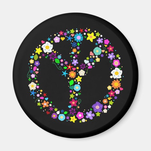 Inverted Peace Sign - als Erfinder gewollt Magnet (Vorne)