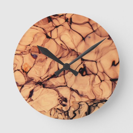 Inverted Sparkling Blue Water Runde Wanduhr (Vorderseite)