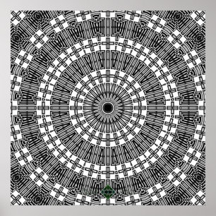 Invertiere Reflektiere Mandala Poster
