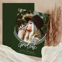Invertierte Arch Trendy Script Graduate Foto Green