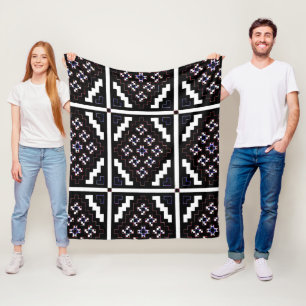 Invertierte gespiegelte Mosaik 2 ( Klein ) Fleecedecke