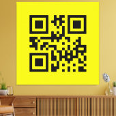 Invertierte ☻ glückliche Seite — QR-Code Leinwanddruck (Insitu (Wohnzimmer))