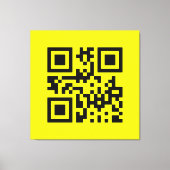 Invertierte ☻ glückliche Seite — QR-Code Leinwanddruck (Vorderseite)