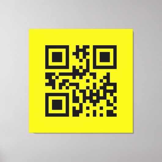 Invertierte ☻ glückliche Seite — QR-Code Leinwanddruck (Vorderseite)