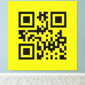 Invertierte ☻ glückliche Seite — QR-Code Leinwanddruck (Insitu (Holzboden))
