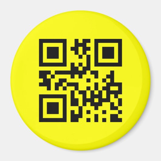 Invertierte ☻ glückliche Seite — QR-Code Magnet (Vorne)