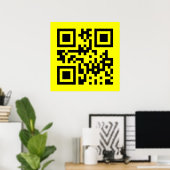 Invertierte ☻ glückliche Seite — QR-Code Poster (Heimbüro)