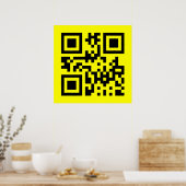 Invertierte ☻ glückliche Seite — QR-Code Poster (Küche)