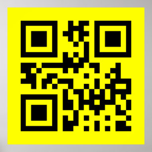 Invertierte ☻ glückliche Seite — QR-Code Poster