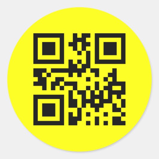 Invertierte ☻ glückliche Seite — QR-Code Runder Aufkleber (Vorderseite)