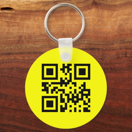 Invertierte ☻ glückliche Seite — QR-Code Schlüsselanhänger (Vorderseite)
