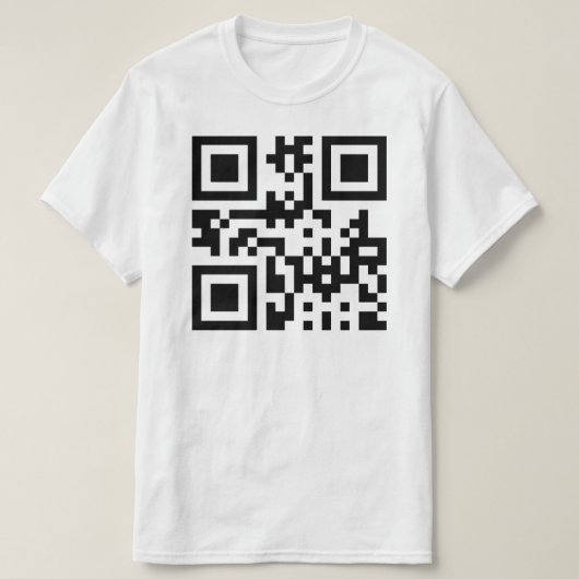 Invertierte ☻ glückliche Seite — QR-Code T-Shirt (Design vorne)