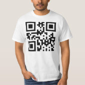 Invertierte ☻ glückliche Seite — QR-Code T-Shirt (Vorderseite)