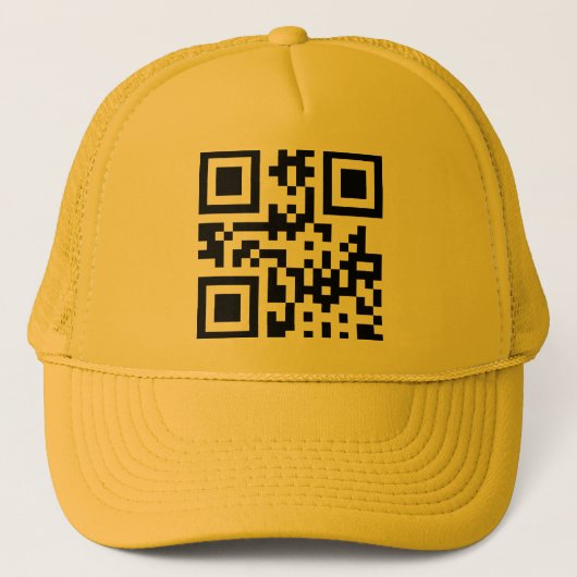 Invertierte ☻ glückliche Seite — QR-Code Truckerkappe (Vorderseite)
