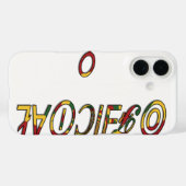 Invertierte "OFFIZIELLE" Symbolkunst Case-Mate iPhone Hülle (Rückseite (Horizontal))